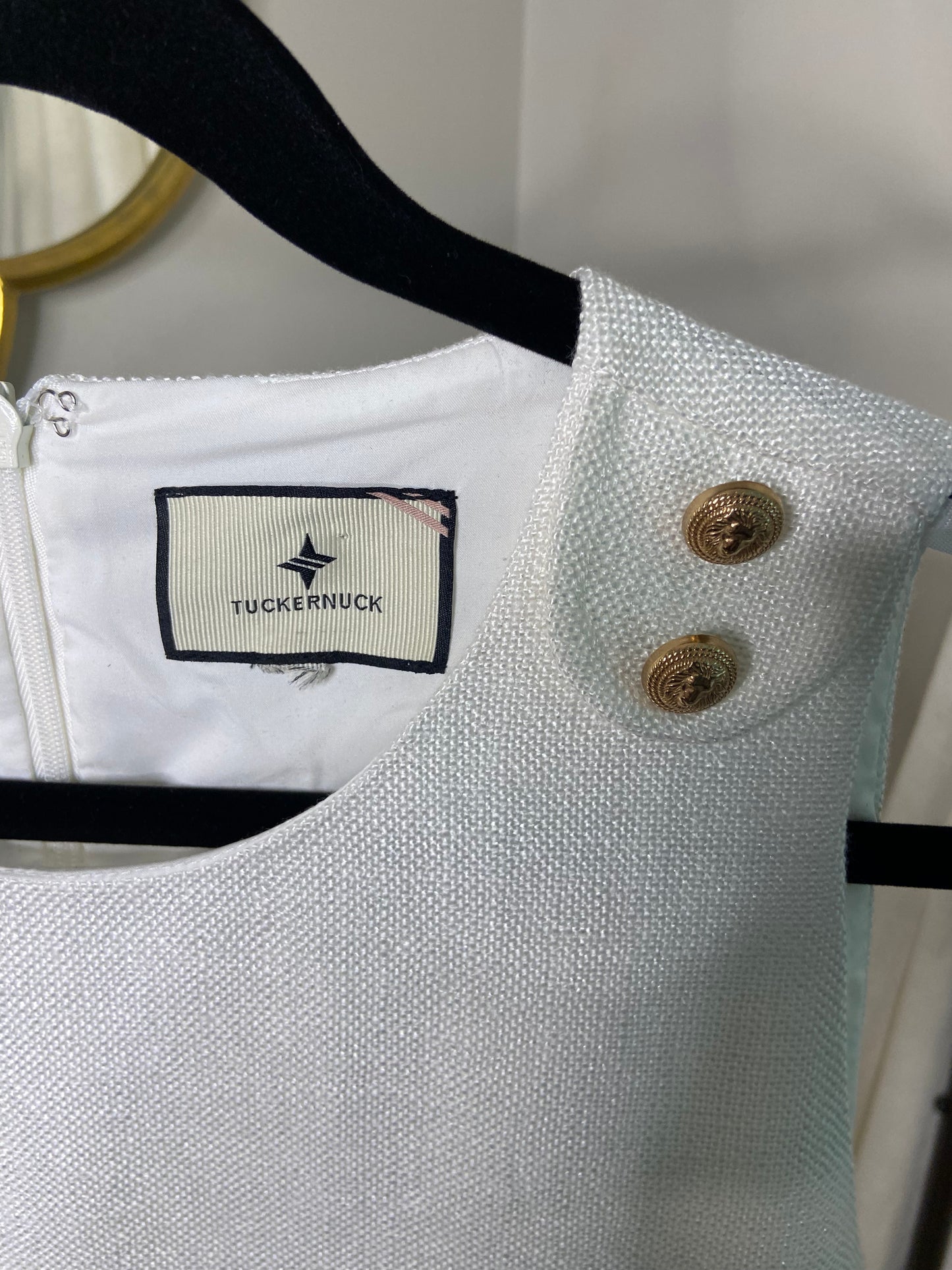 Tuckernuck White Woven Grace Dress size L