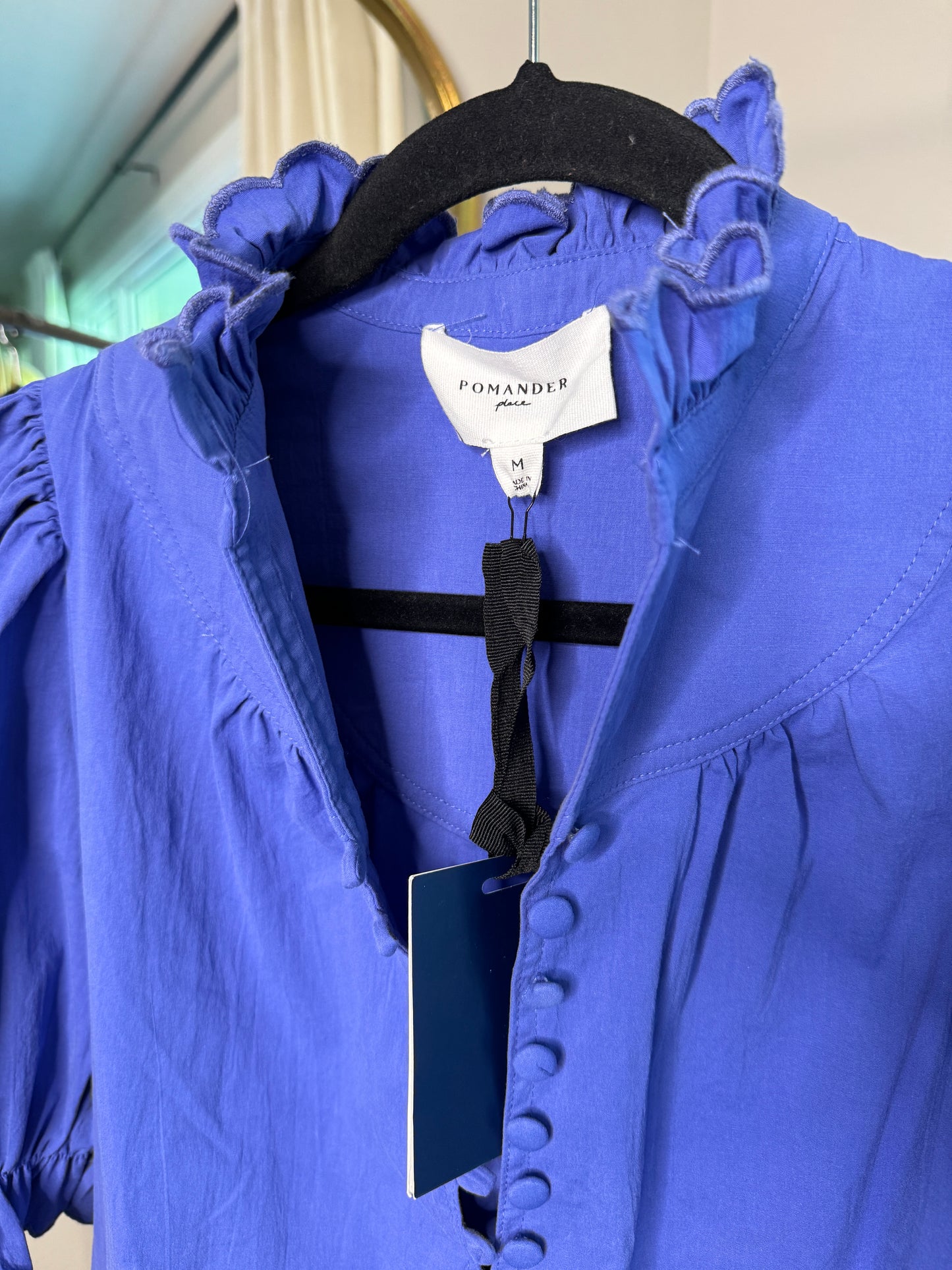 Pomander Place Azure Blue Selena Maxi Dress size M