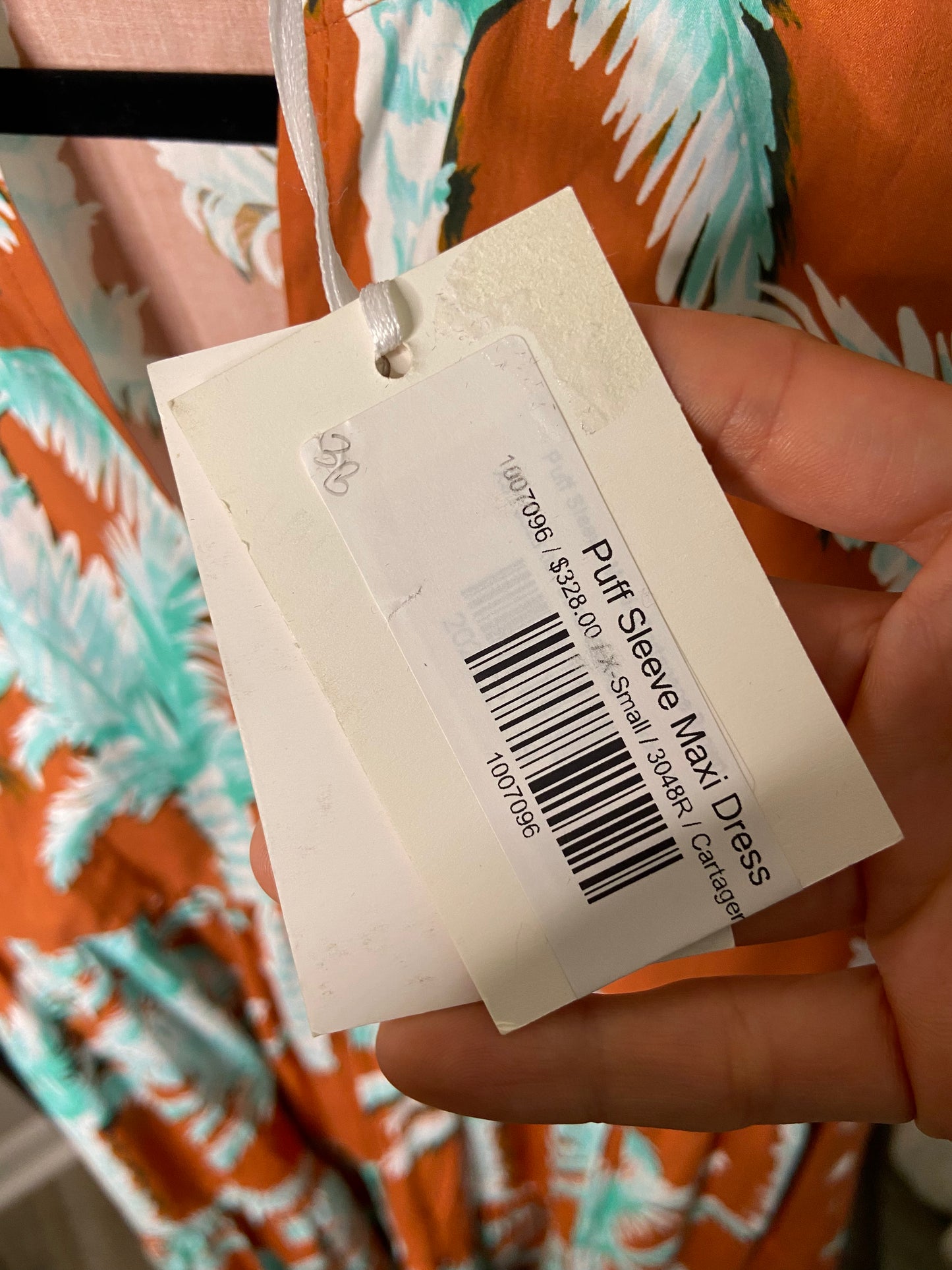 Oliphant Puff Sleeve Maxi Dress size XS