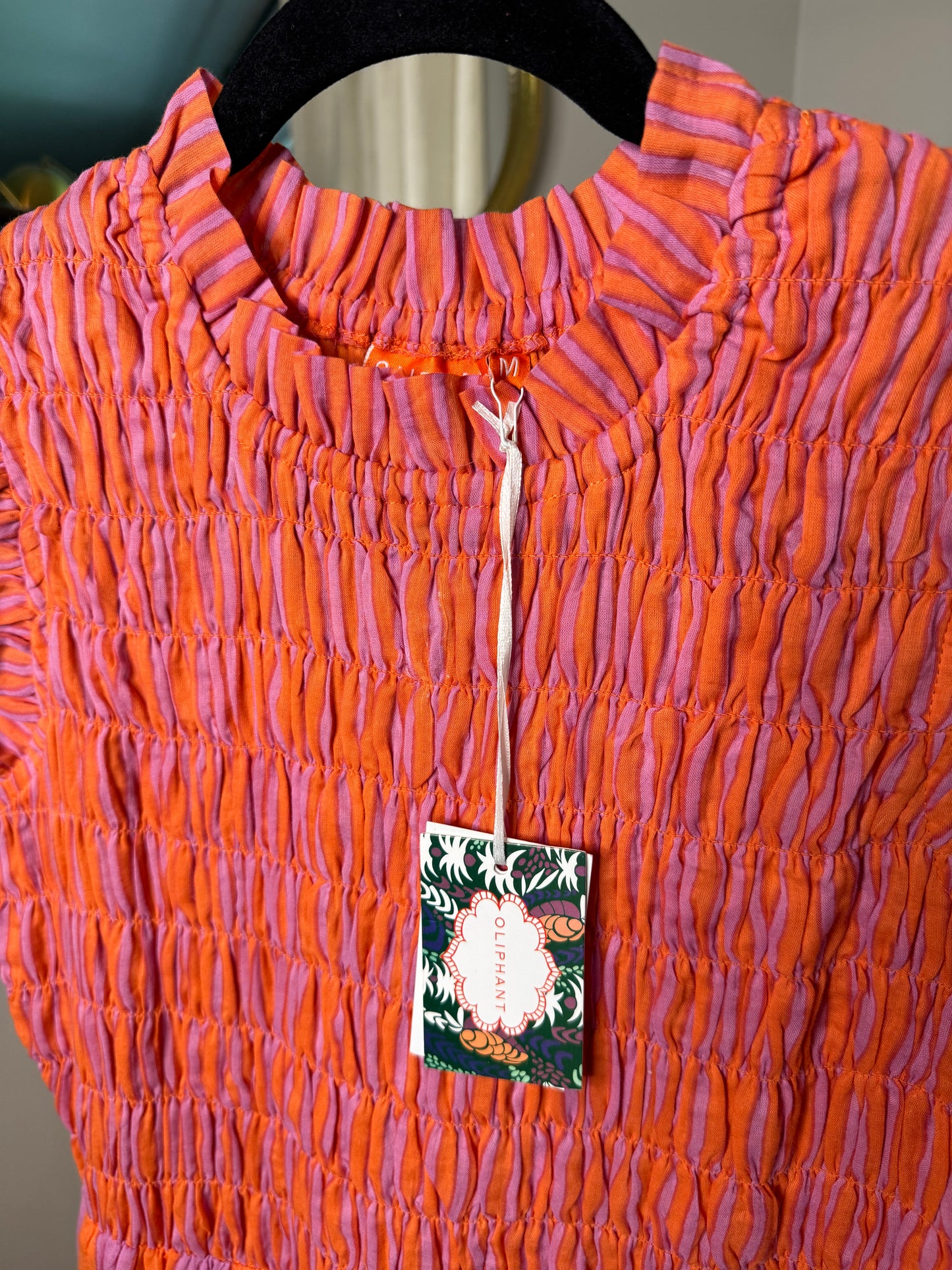 Oliphant Smocked Maxi Dress size M