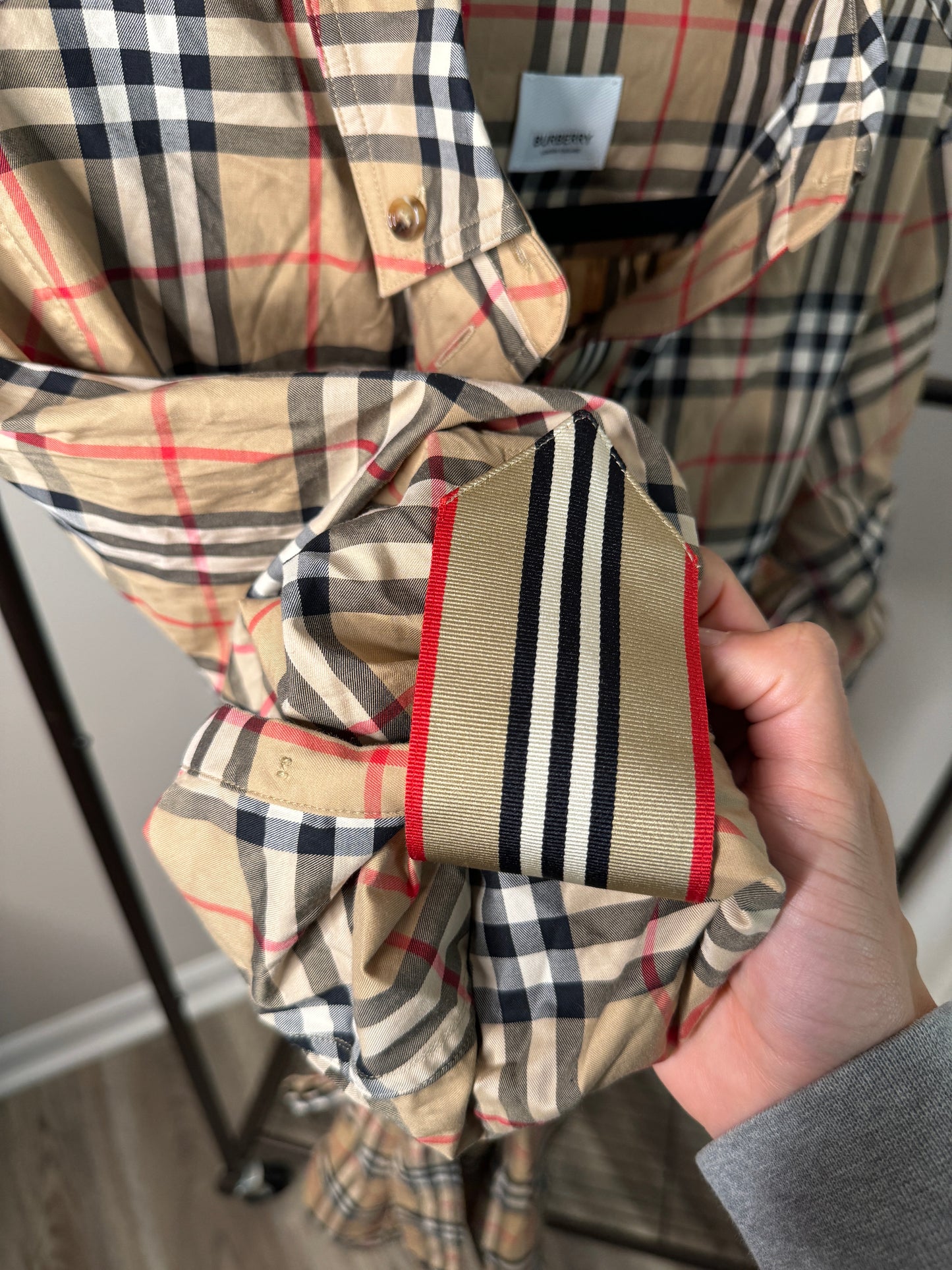BURBERRY Check Shirt Dress size 10