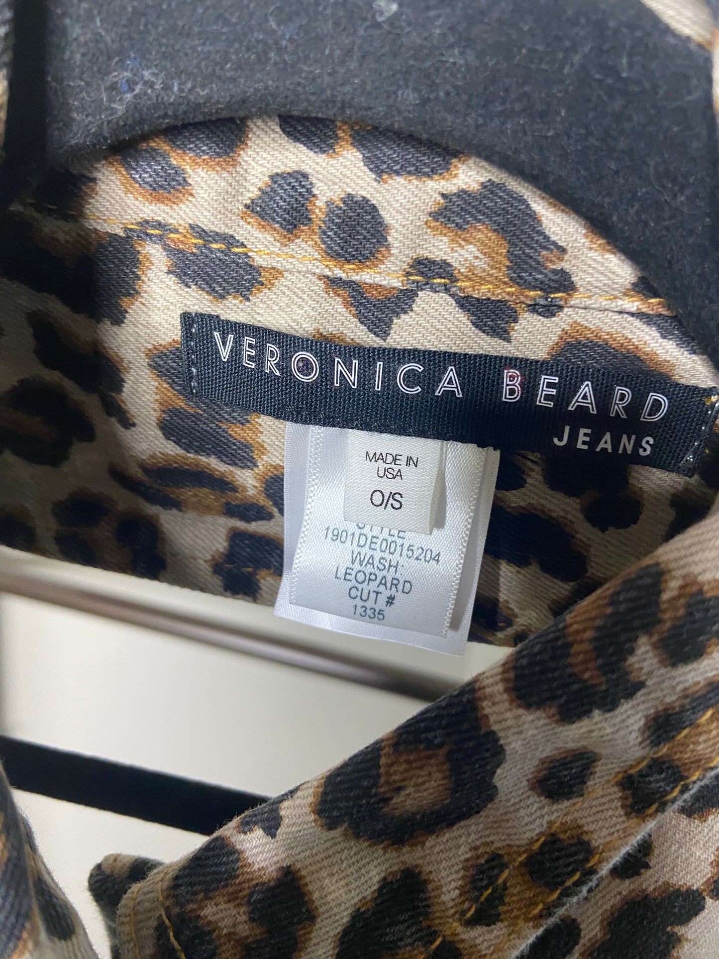 Veronica Beard Leopard Denim Dickey size 00-14