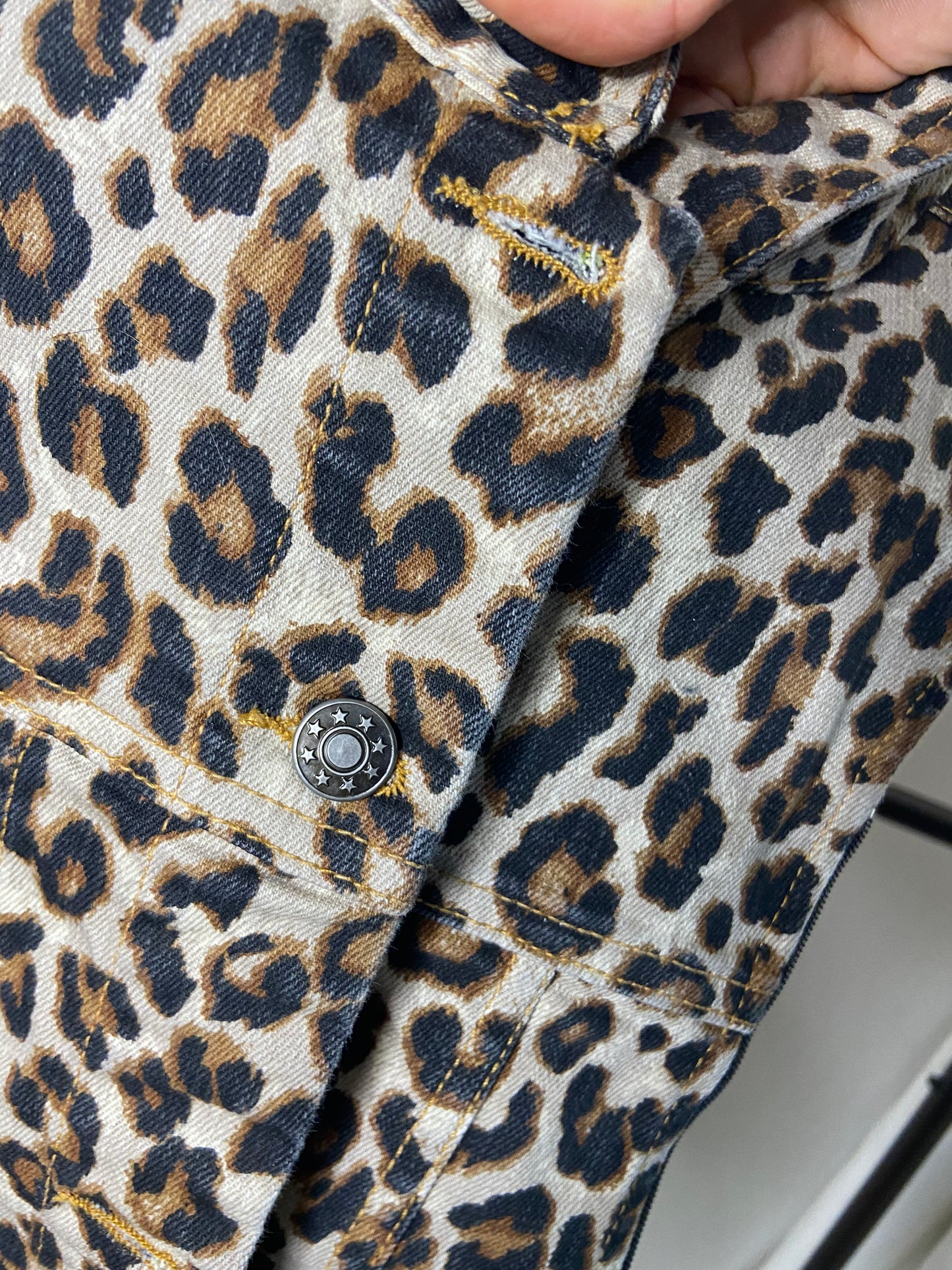 Veronica Beard Leopard Denim Dickey size 00-14