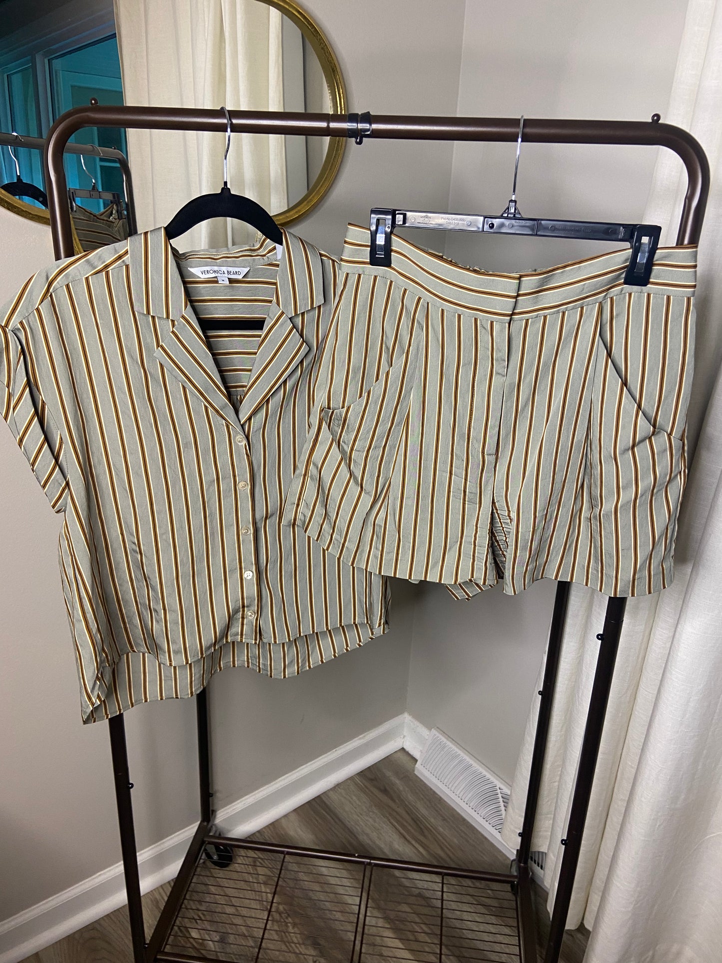 Veronica Beard Kasa Top and Elden Shorts Set M/10
