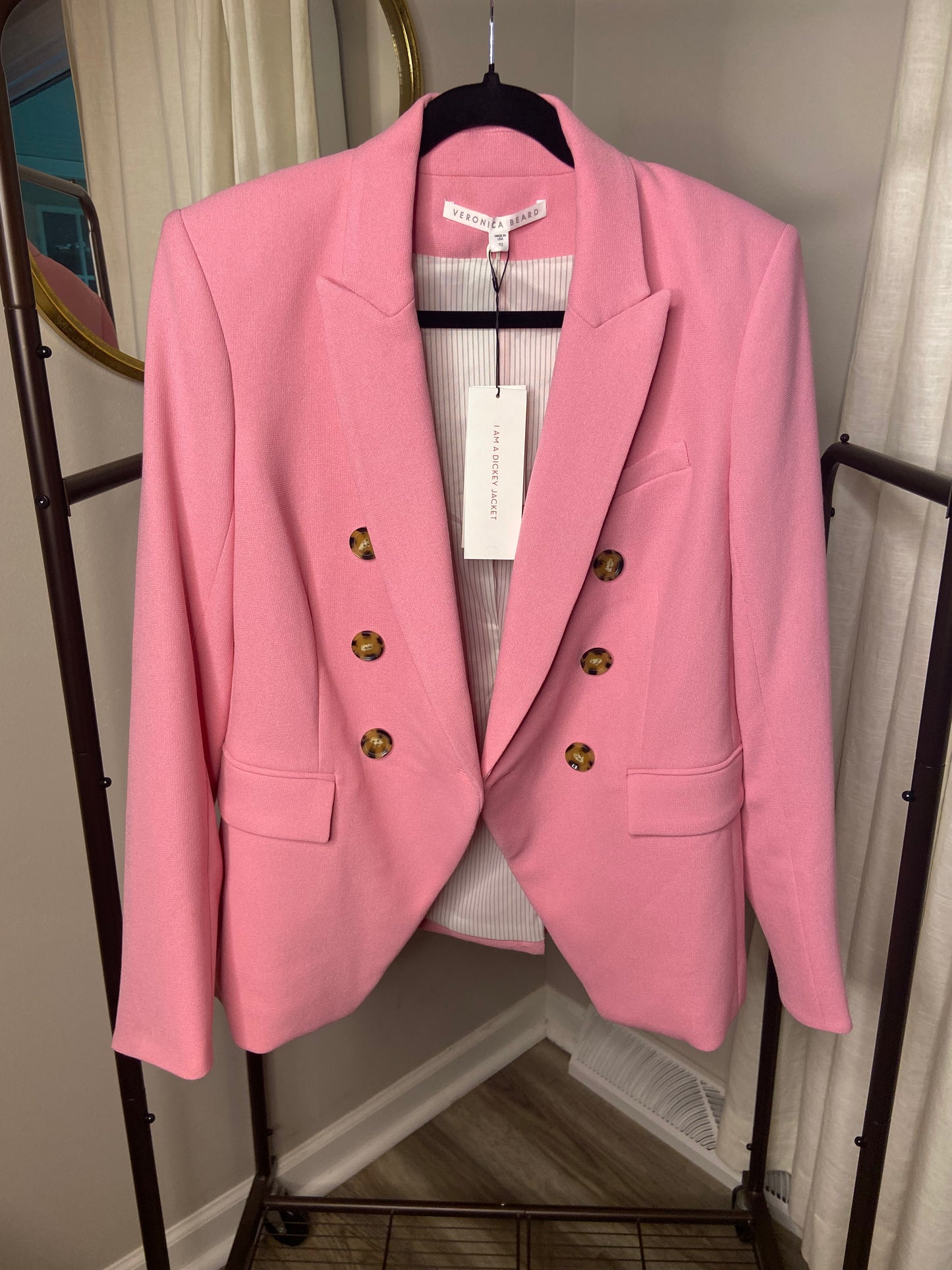 Veronica Beard Miller Dickey Jacket in Pink size 10