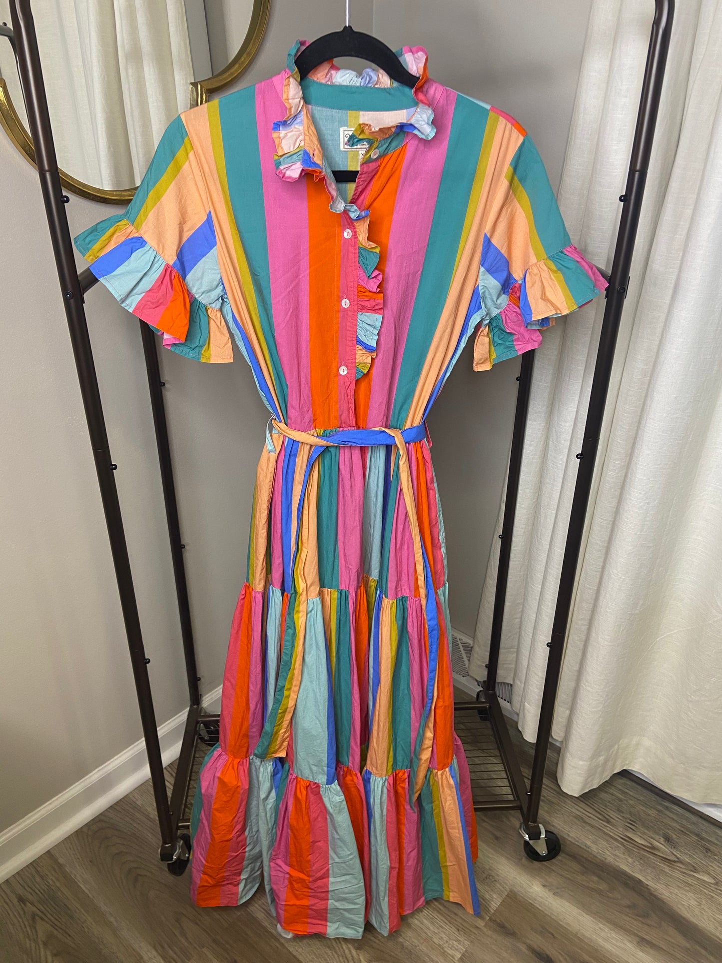 Mille Victoria Dress Confetti Stripe size XS