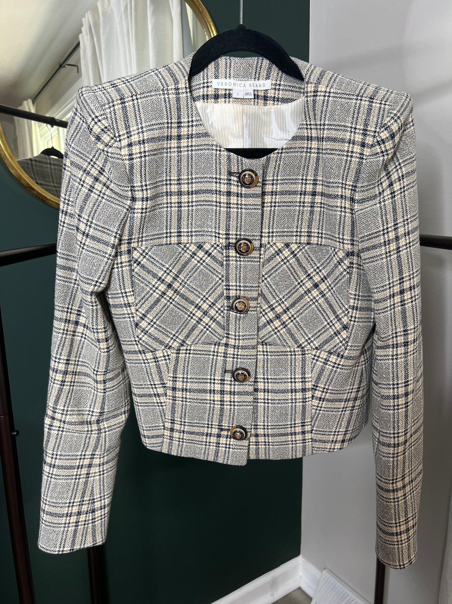Veronica Beard Vohra Plaid Jacket size 2