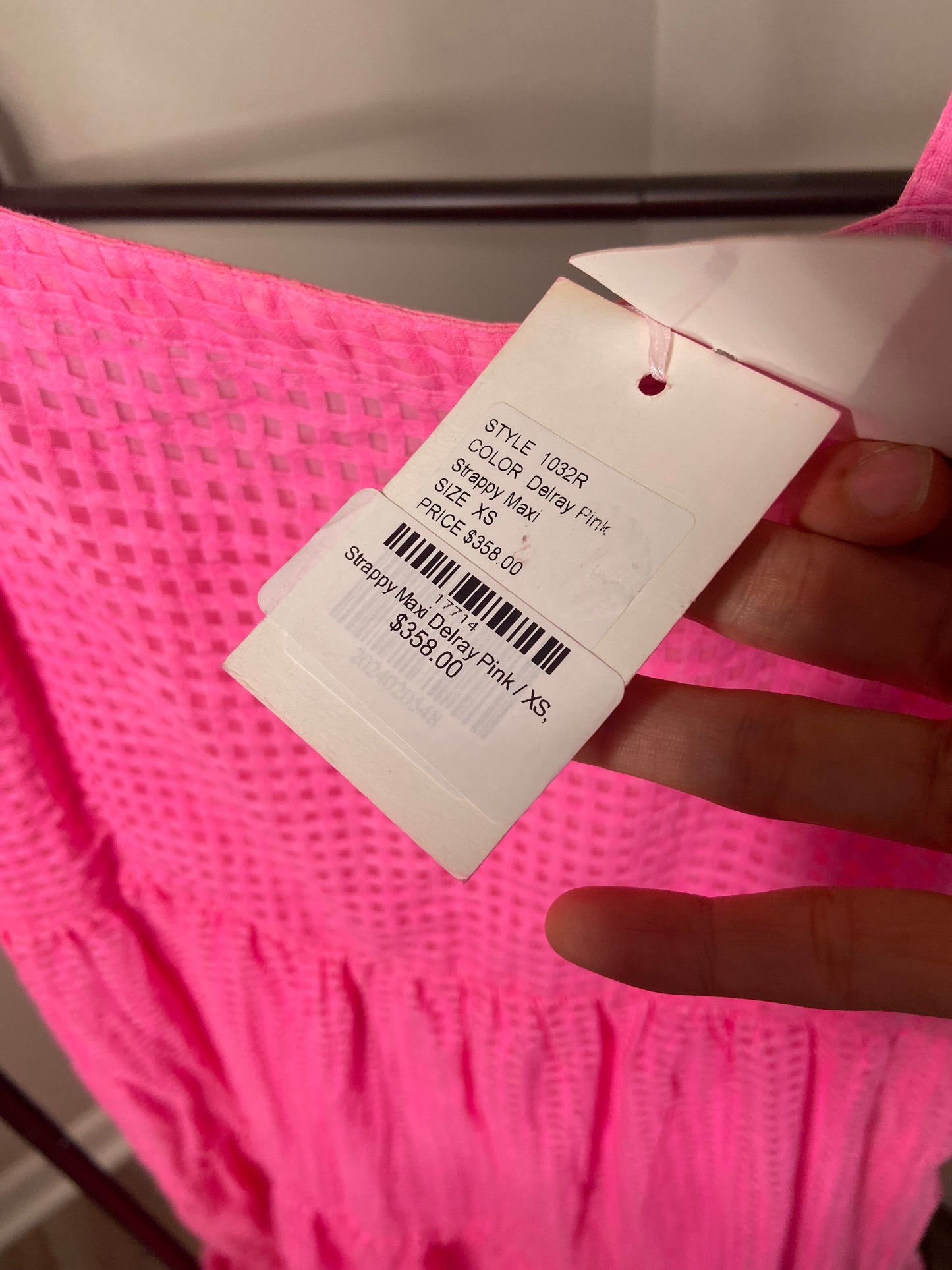 Oliphant Strappy Maxi in Delray Pink size XS
