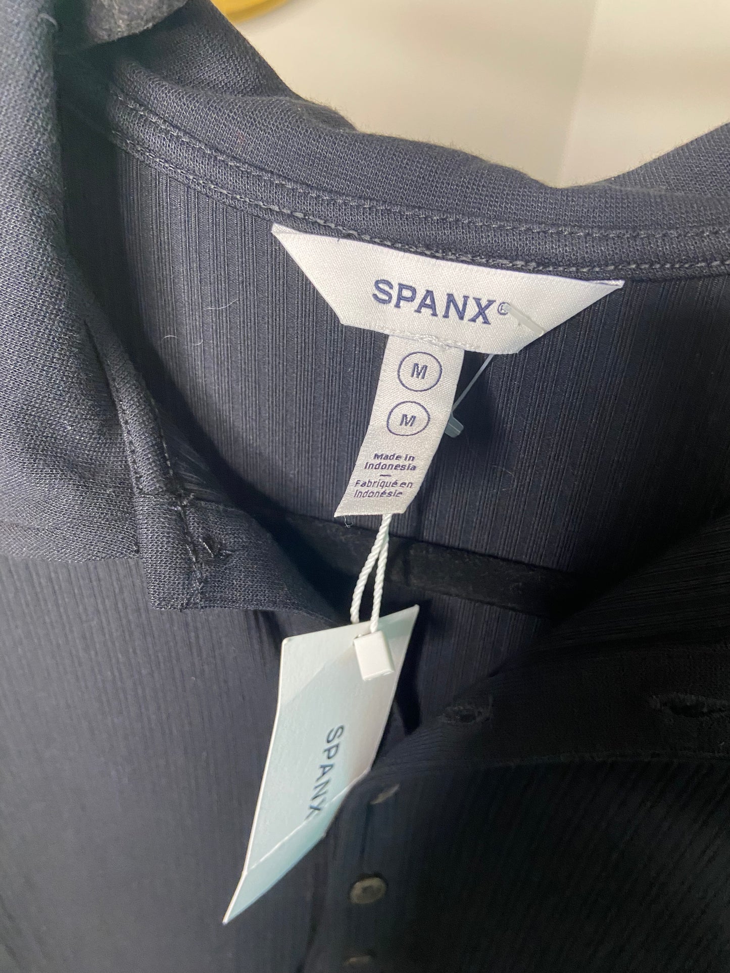 Spanx Rib Polo Top size M