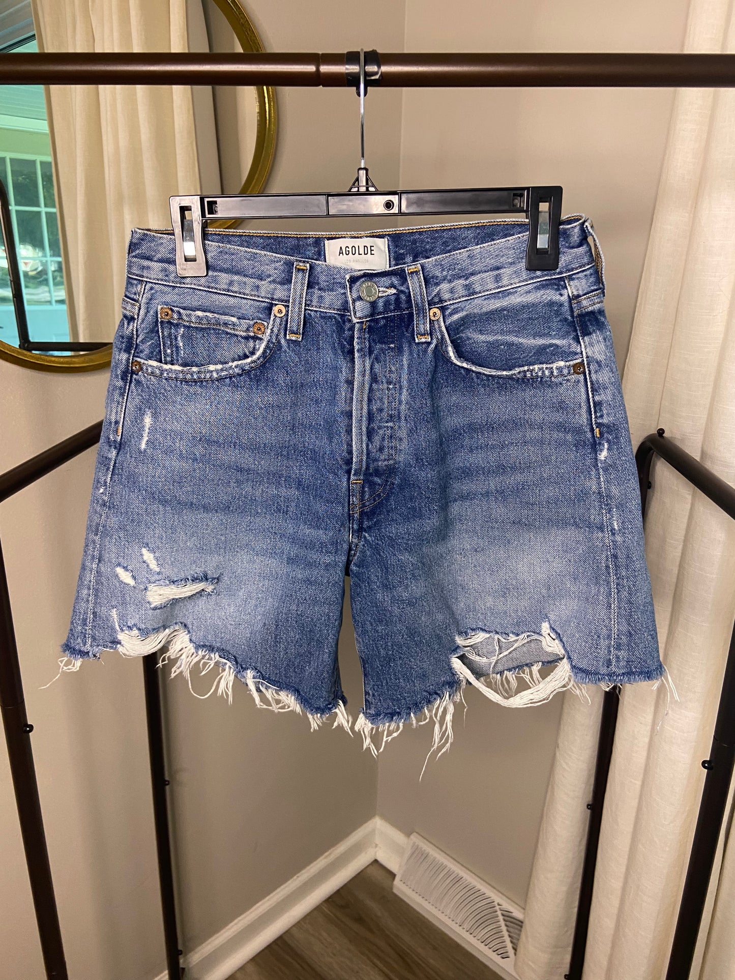 Agolde Parker Long Jeans Shorts size 26