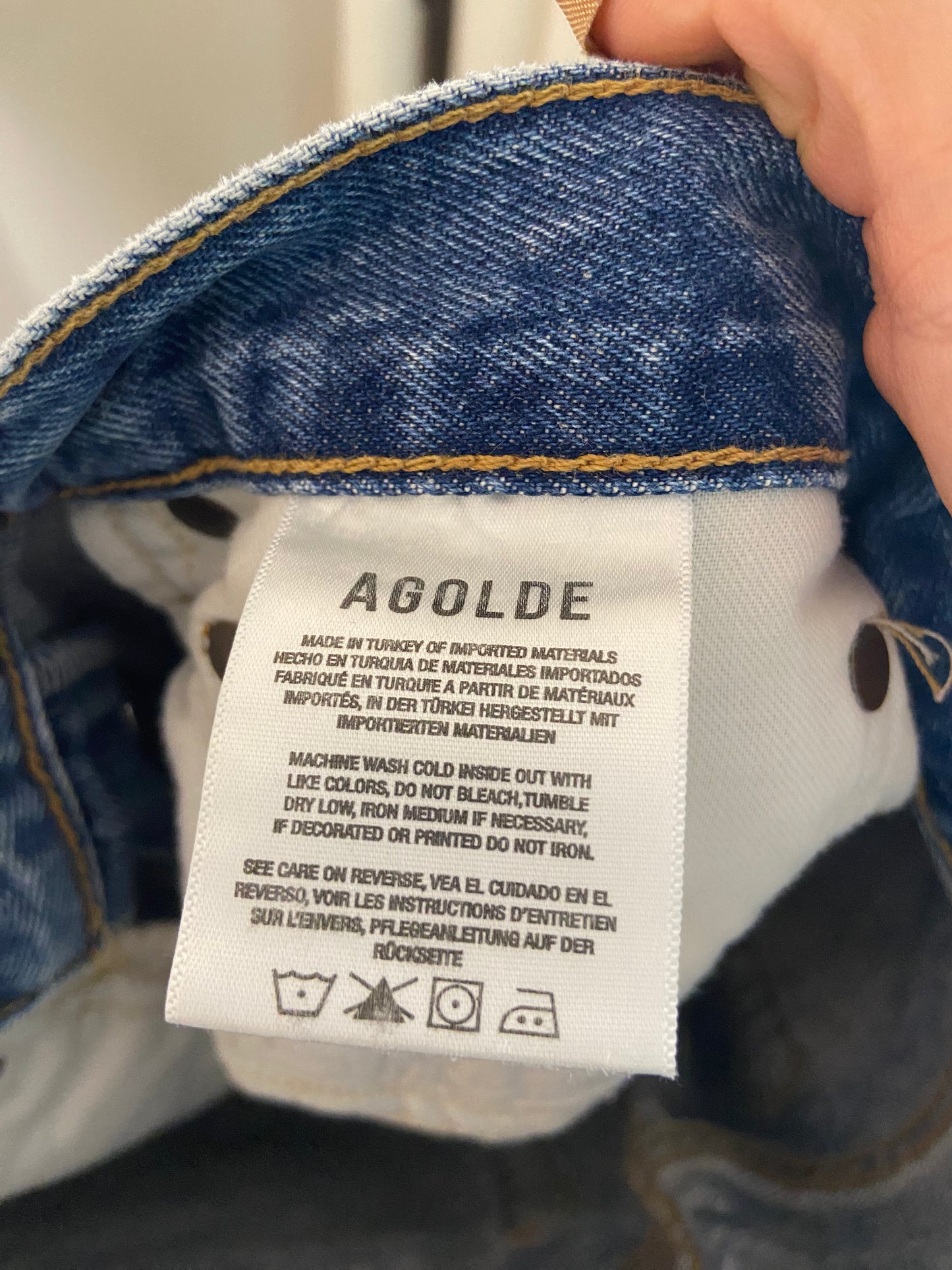 Agolde Parker Long Jeans Shorts size 26