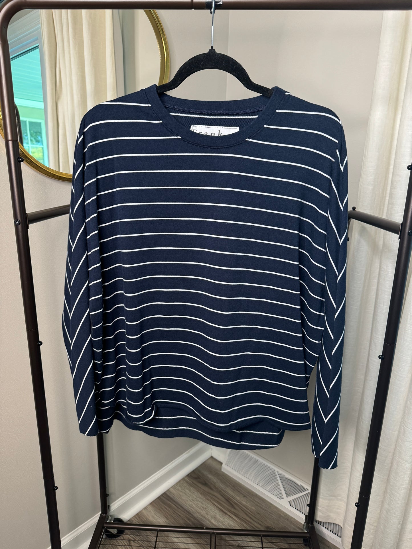 Frank and Eileen Oversized Striped Sweatshirt size M