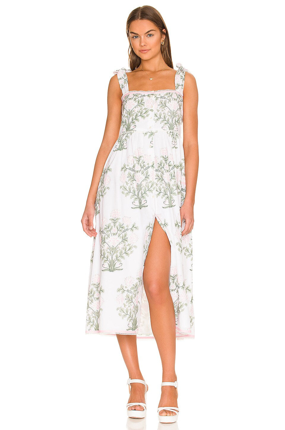 Juliet Dunn Shoulder Tie Midi Dress size 1
