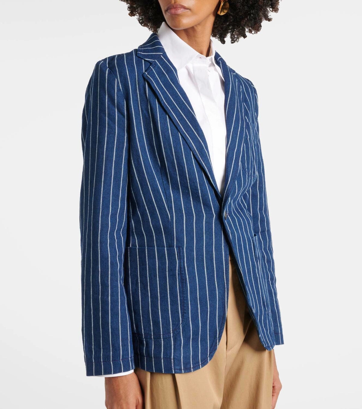 Polo Ralph Lauren Cotton and Linen Striped Blazer size 8