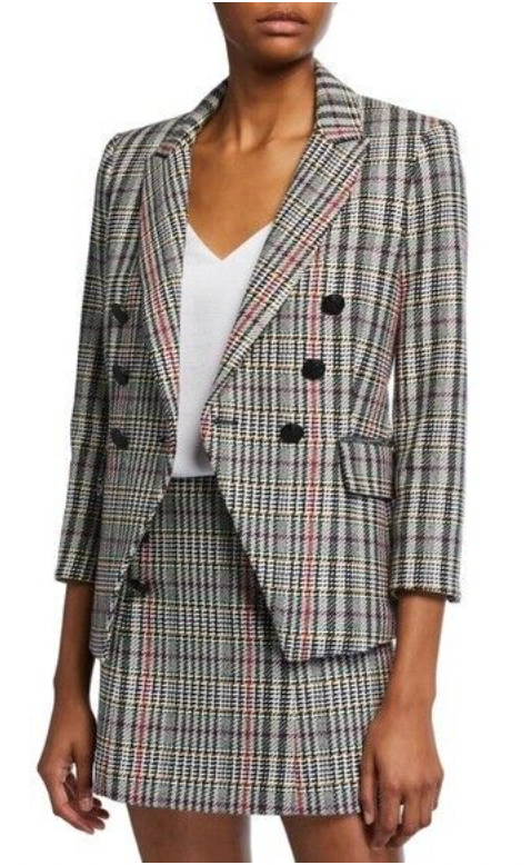 Veronica Beard Empire dickey Houndstooth Blazer Jacket size 10