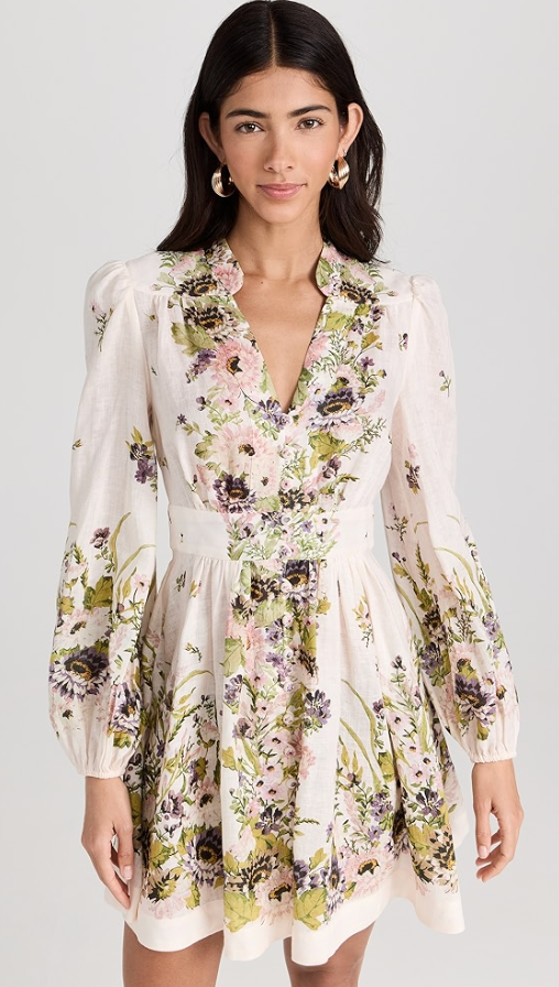 Zimmermann Halliday Plunge Mini Dress size US 8