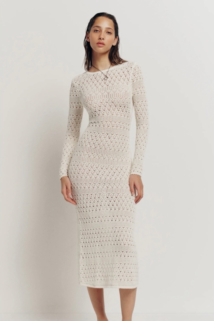 Reformation Castello Open Knit Dress size S