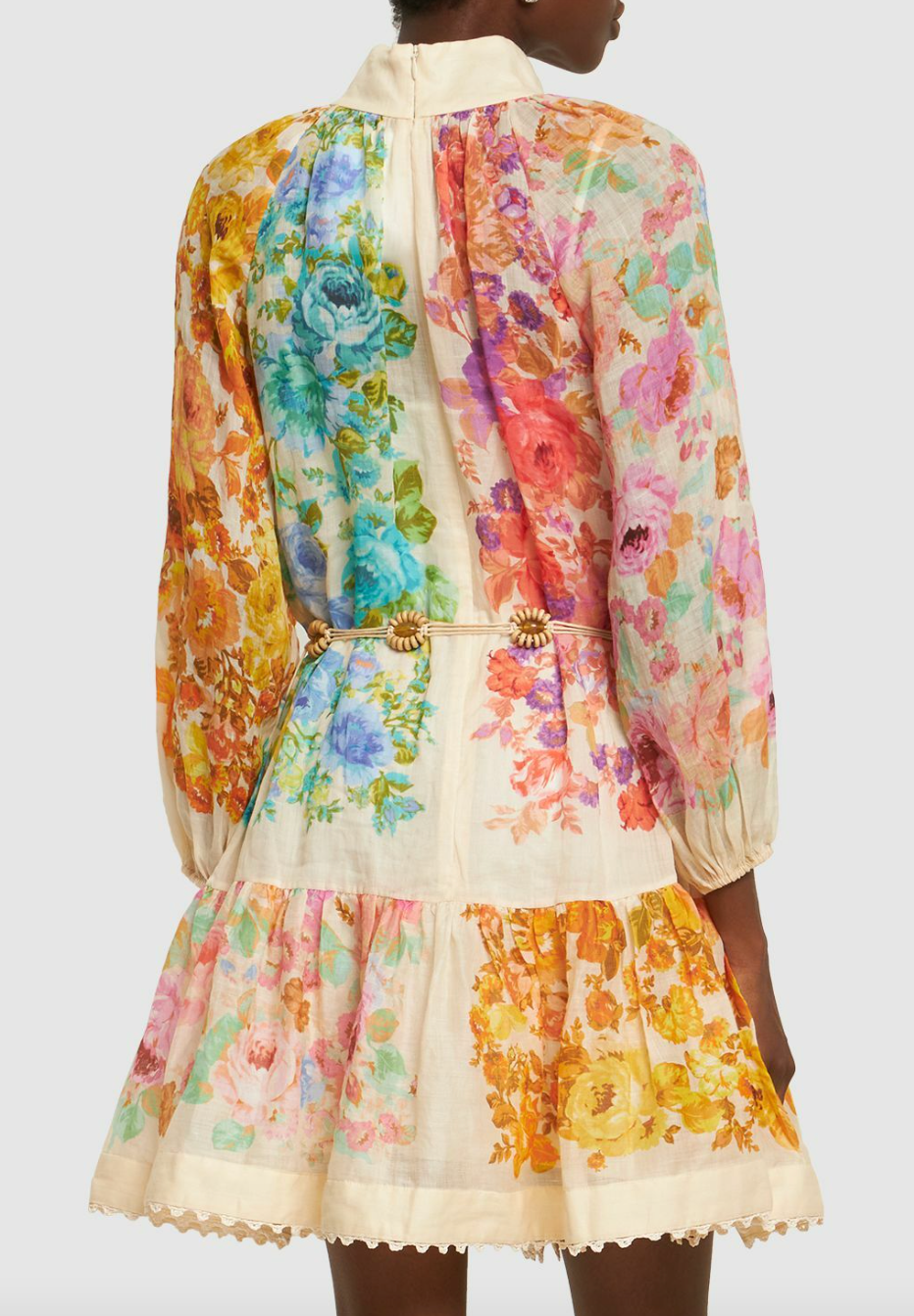 Zimmermann Raie Lantern Mini Dress size 1 US 6