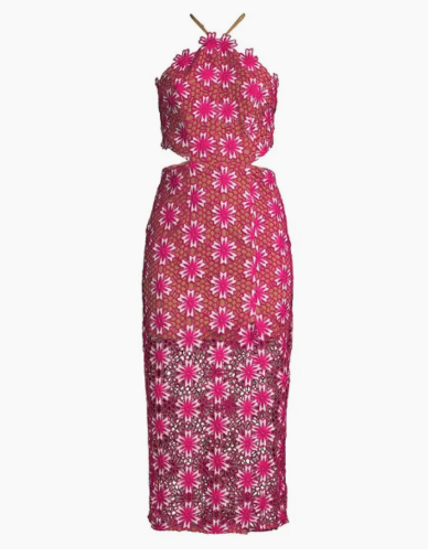 Elliatt Dymas Cut-Out Lace Midi-Dress size L