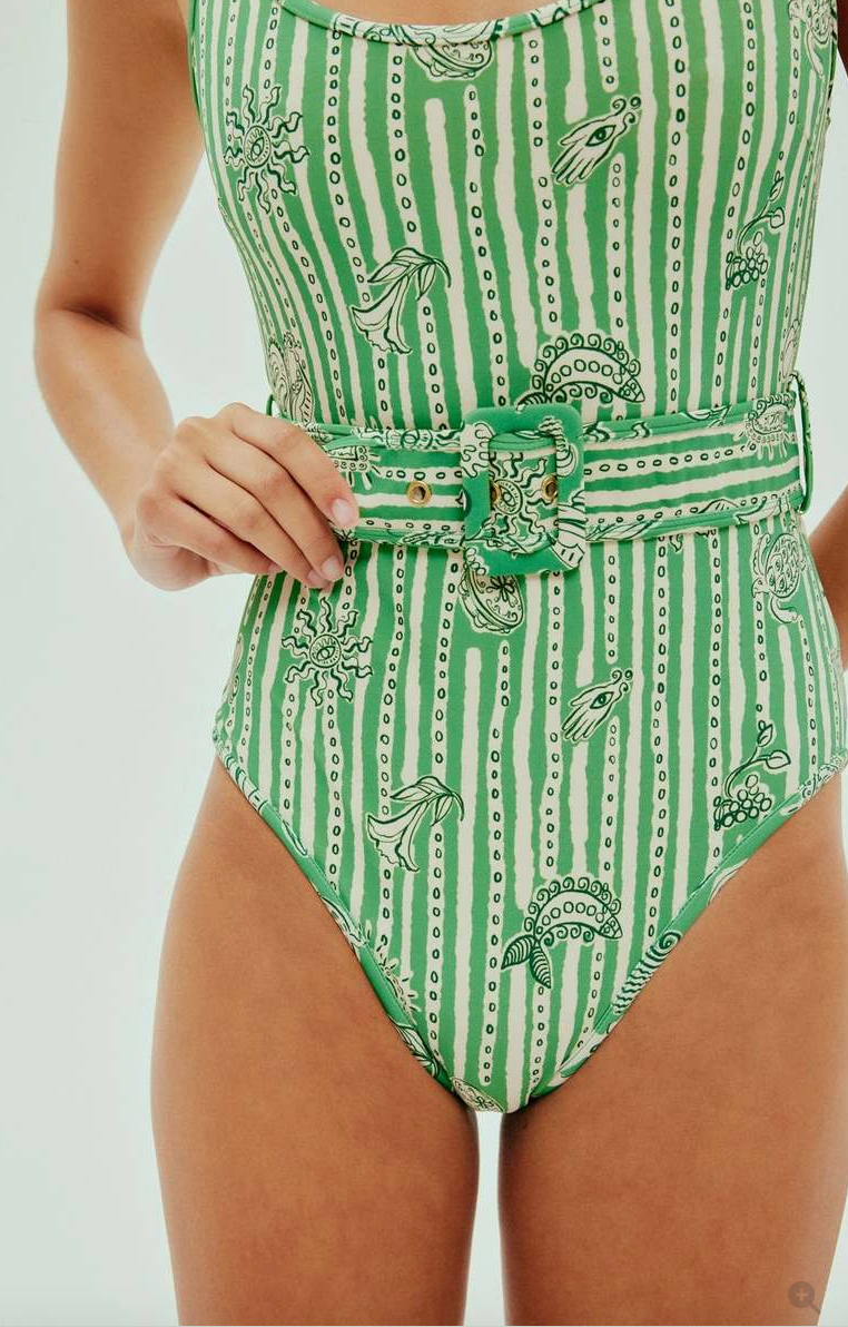 Alemais Lula Belted One-Piece Swimsuit size XXS