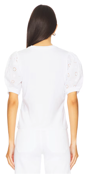 Frame The Lace Sleeve Tee size M