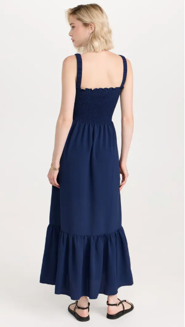 Hill House Anjuli Dress in Navy Crepe XXS