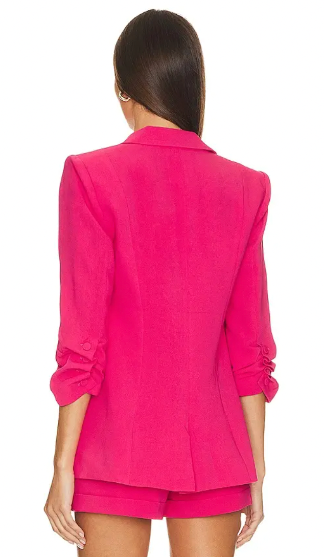 Cinq a Sept Crepe Khloe Blazer in Fuchsia with Matching Shorts size 12