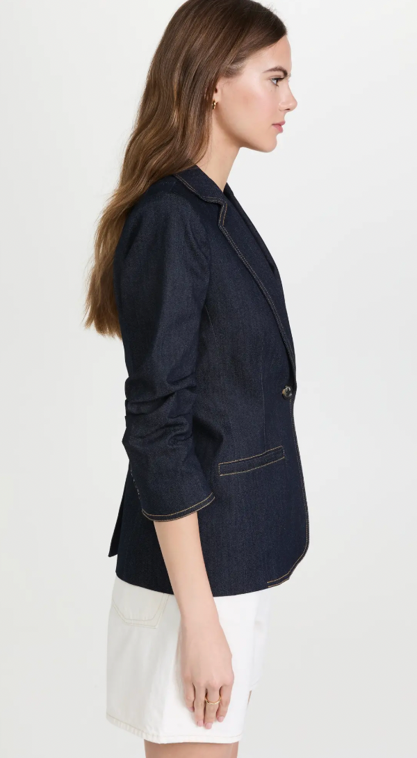 Cinq a Sept Denim Khloe Blazer in Indigo size 00
