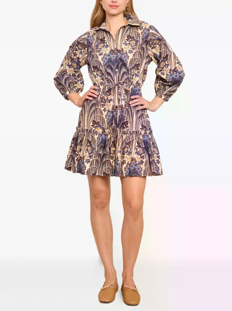Cara Cara Robin Mini Dress in Navy Blue Floral size S
