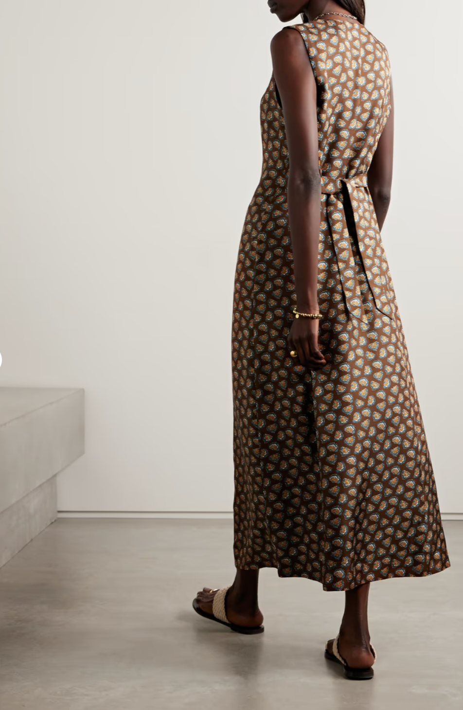 Doen Silk Allene Silk Midi Dress size M
