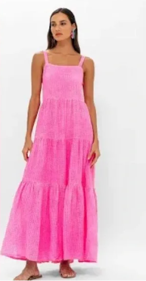 Oliphant Strappy Maxi in Delray Pink size XS