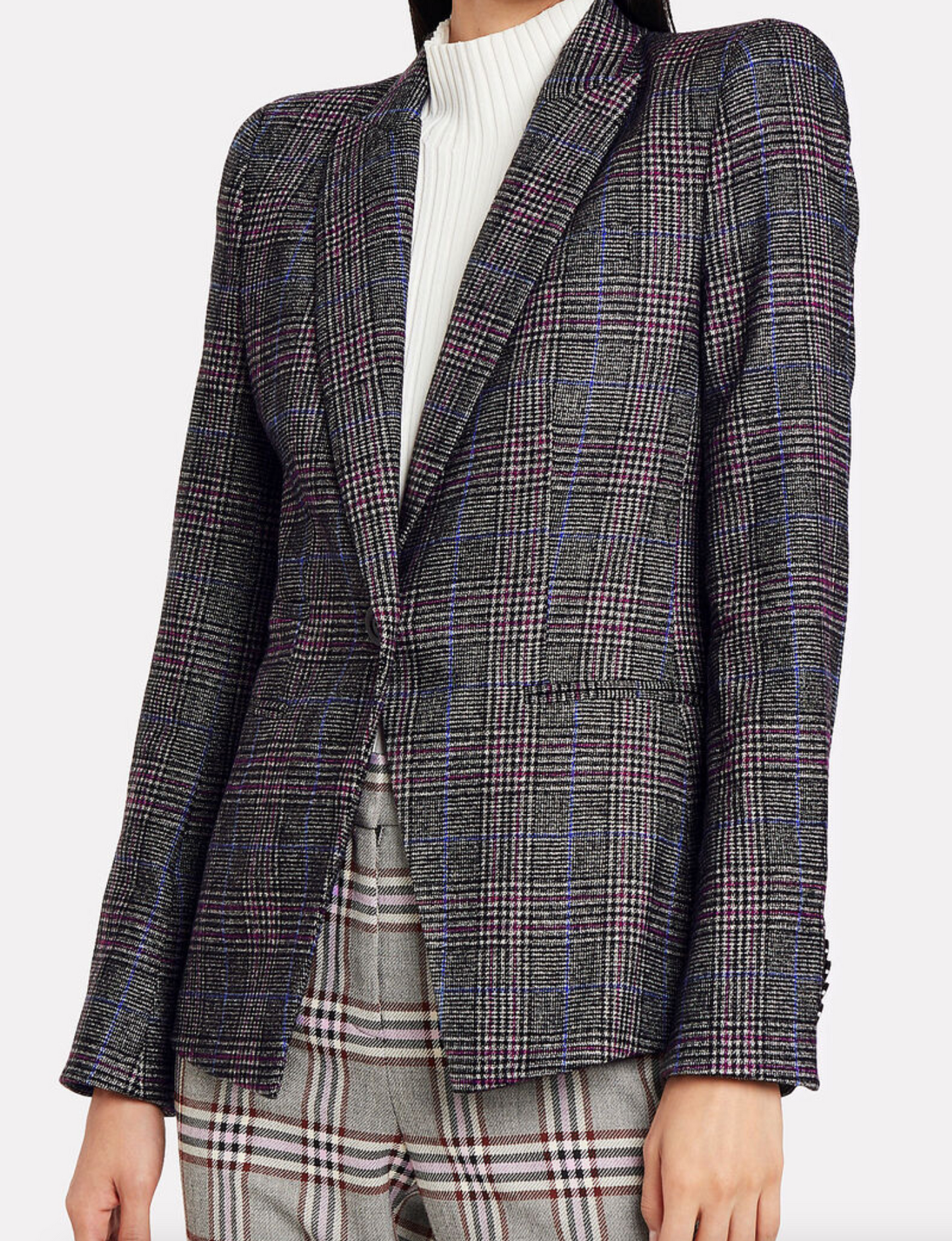 Veronica Beard Brock Plaid Dickey Blazer size 6