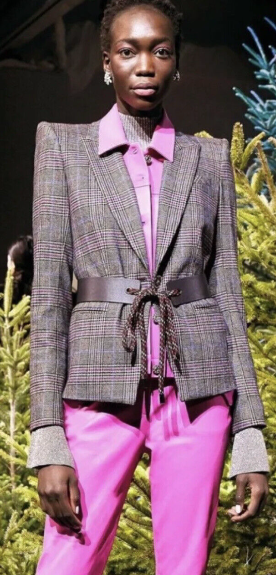 Veronica Beard Brock Plaid Dickey Blazer size 6