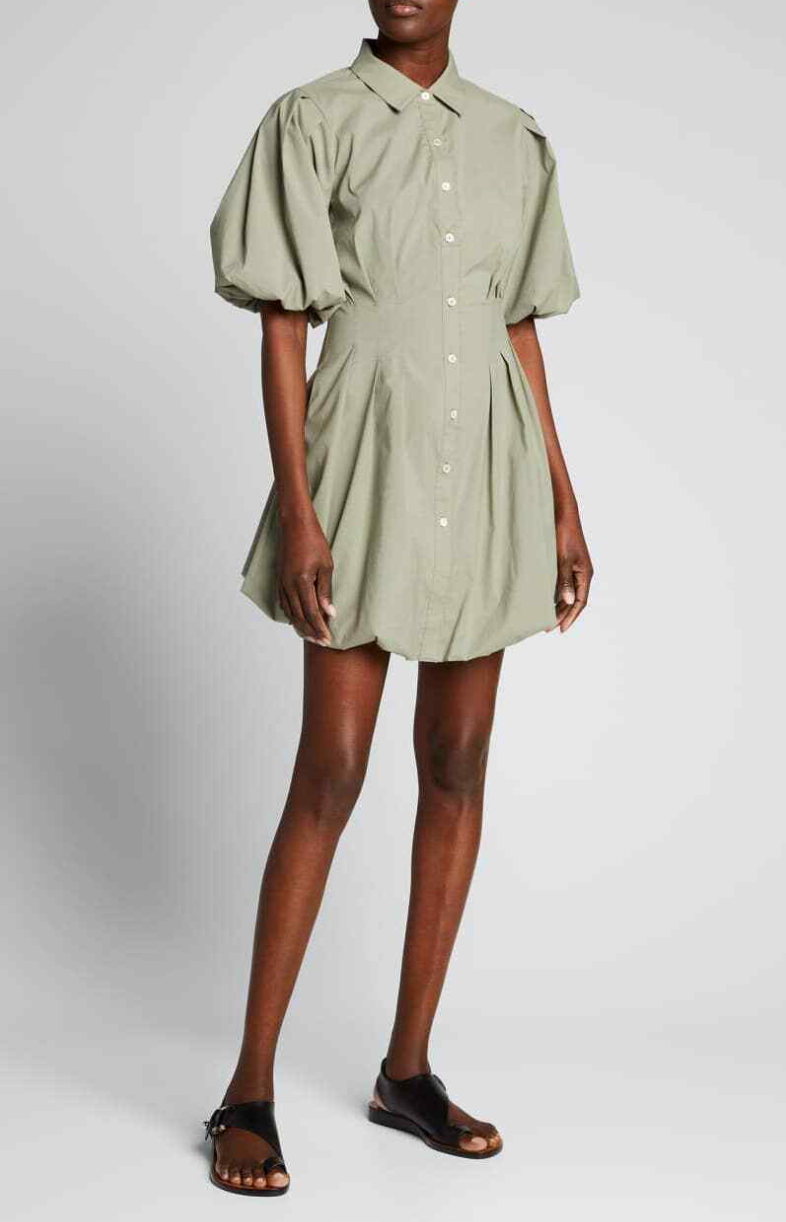 Jonathan Simkhai Cleo Balloon Sleeve Mini Dress size 12