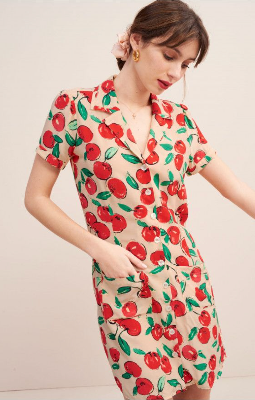 Rouje Cherry Red Mini Dress size 4