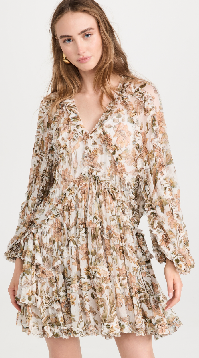 ZIMMERMANN Chintz Billow Frill Mini Dress size US 8