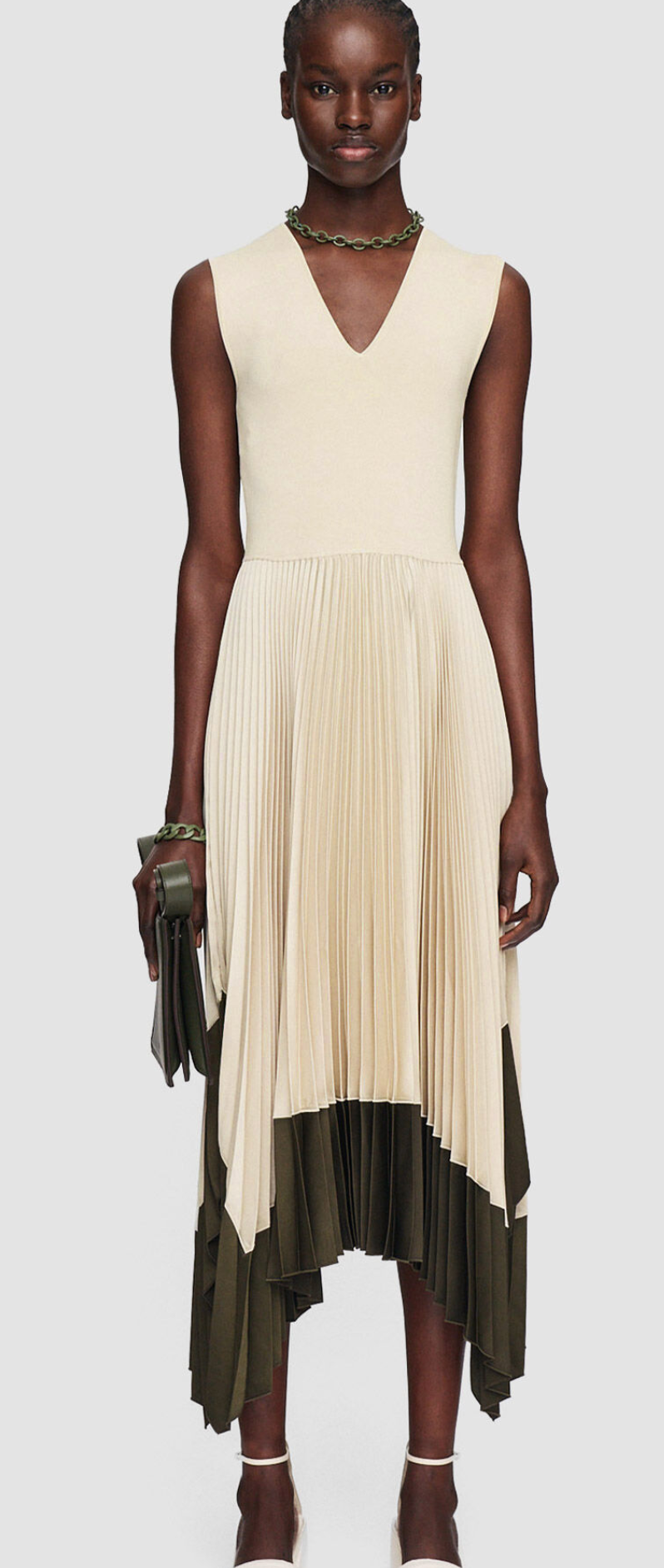 JOSEPH Dura Knit Weave Plisse Dress size 4