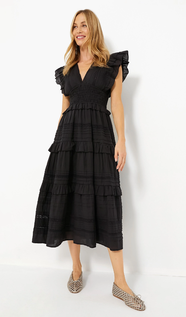 Sea New York Black Loren Flutter Sleeve Dress size XS