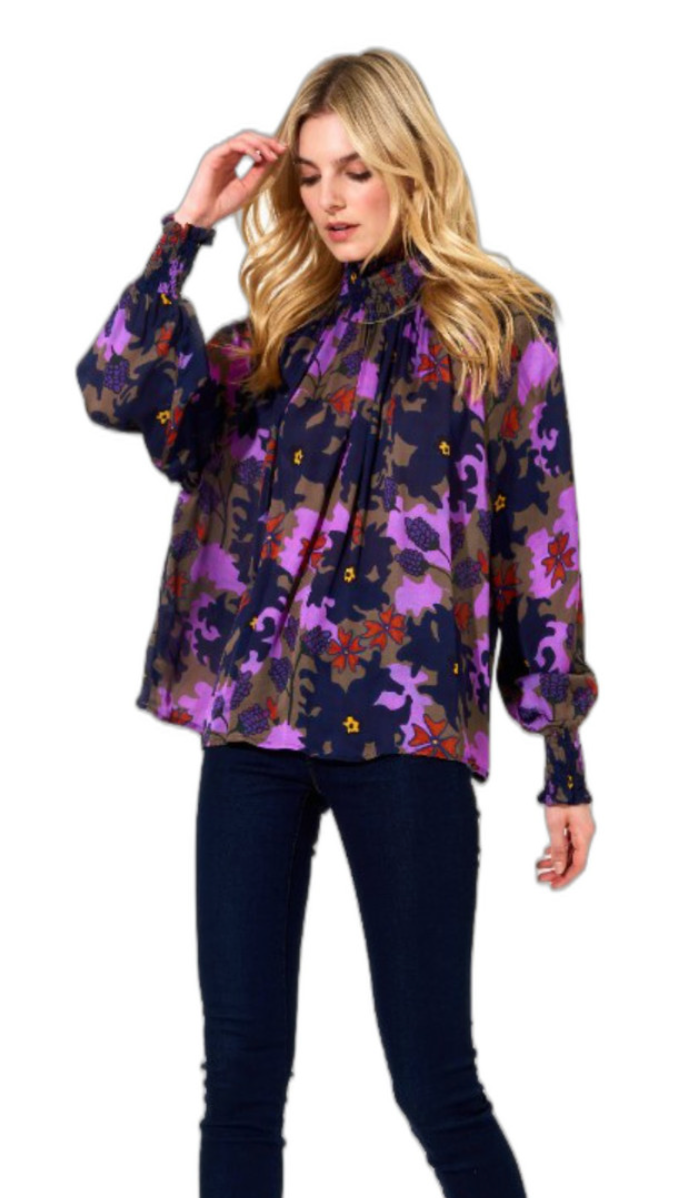 Oliphant Suzani High Neck Blouse size M