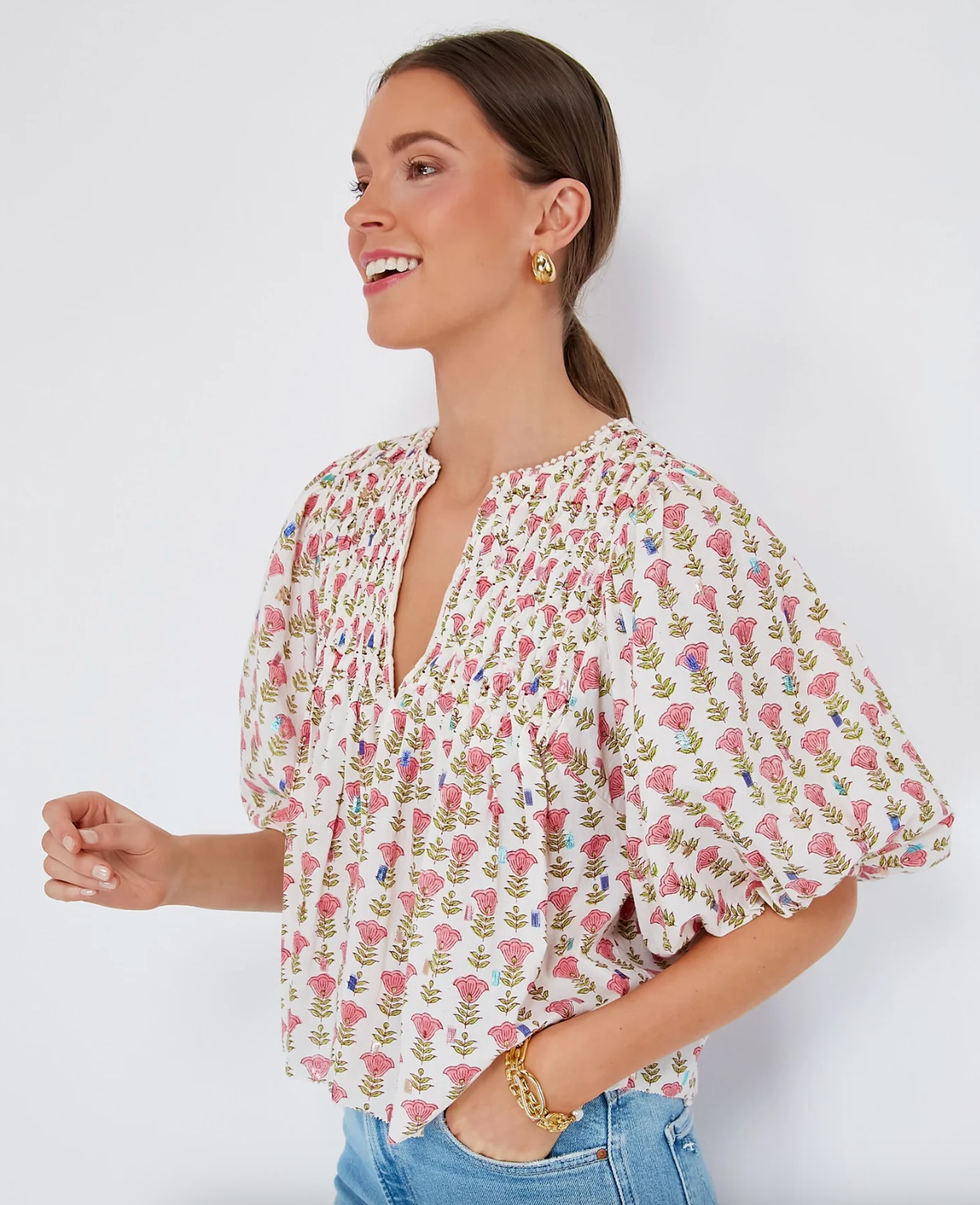 Saylor Cherry Blossom Jiby Blouse size XS