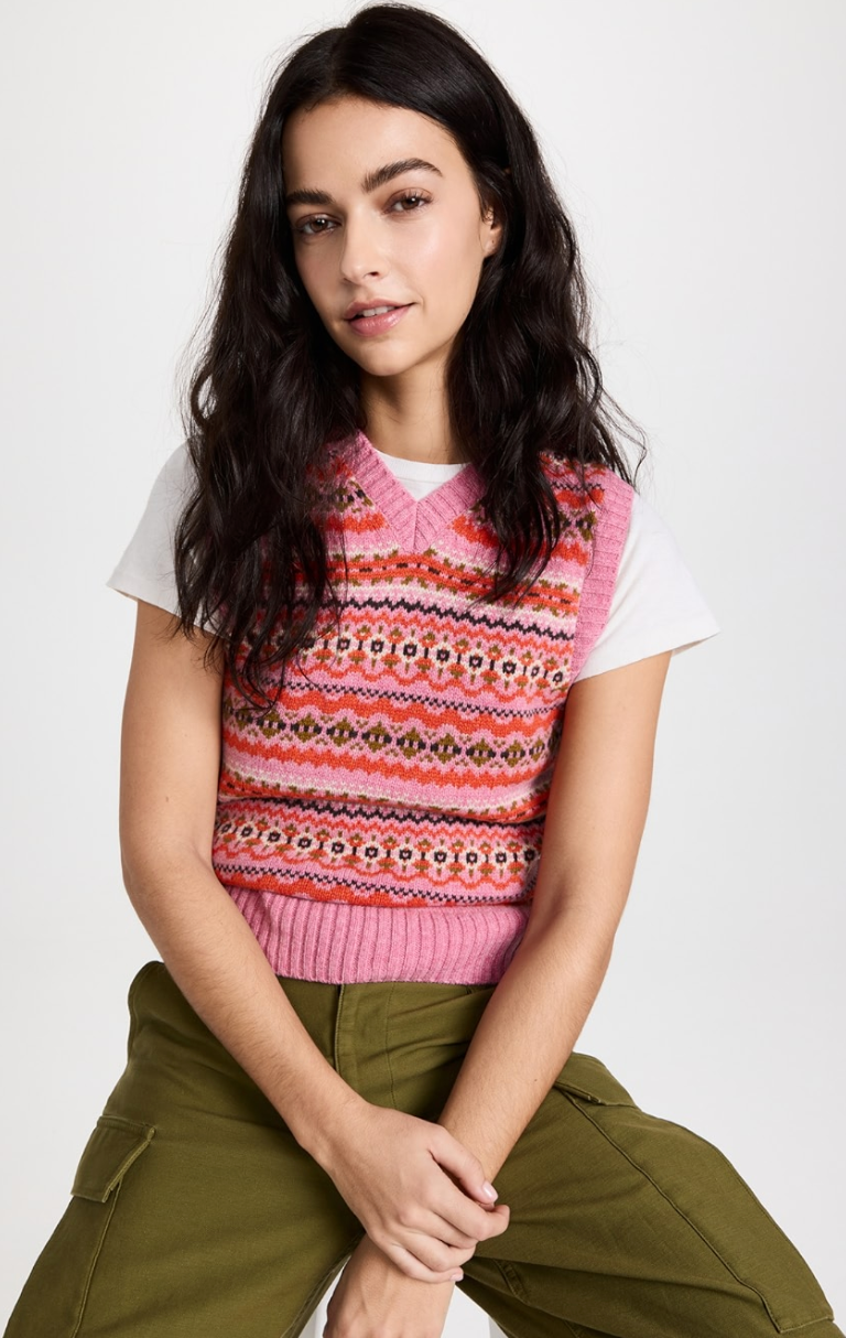 Alex Mill Francis Fair Isle Vest size S