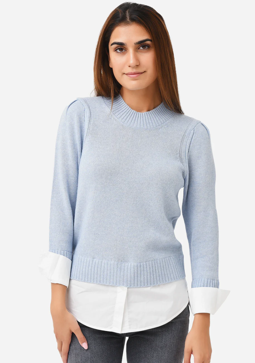Brochu Walker Eton Layered Crew Looker Sweater