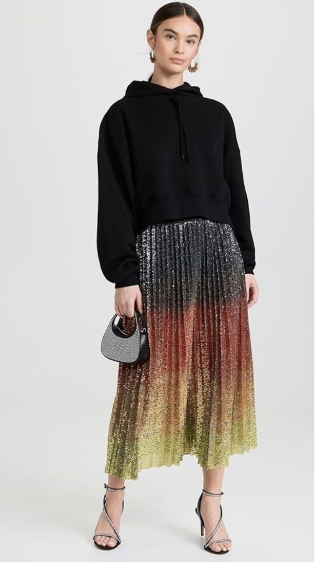 Le Superbe Flame Degrade Sequined Skirt size S