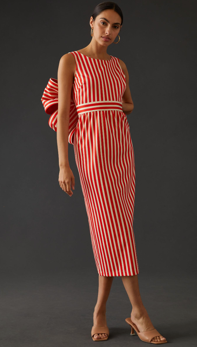 Anthropologie Vineet Bahl Bow Midi Dress size 0