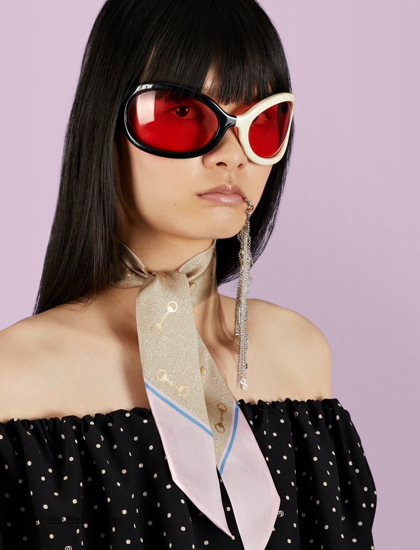 Gucci Silk Gold Horsebit Twilly