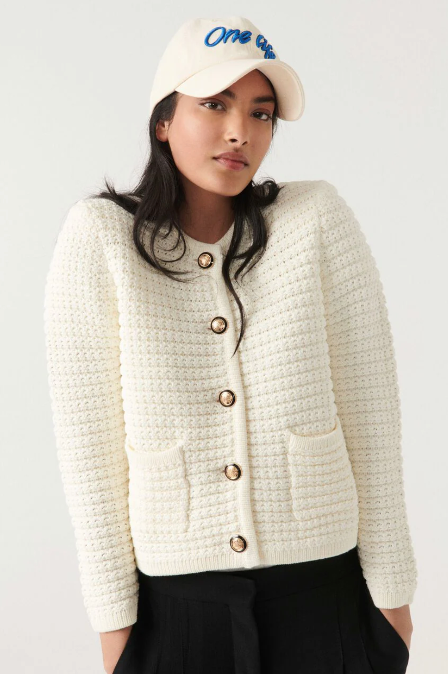 Ba&sh Gaspard Ecru Knitted Jacket size