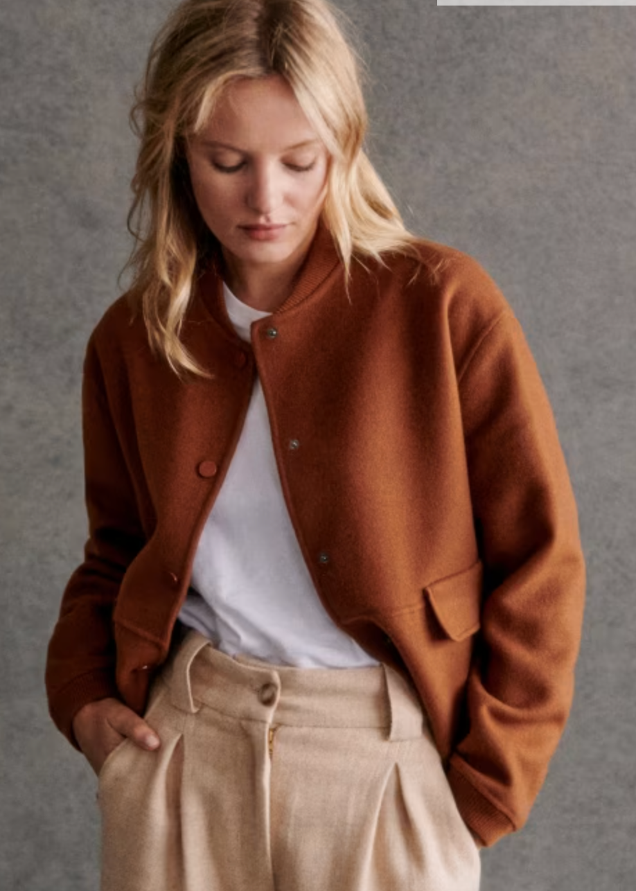 Sezane Suzy Coat in Caramel size 38 (M)