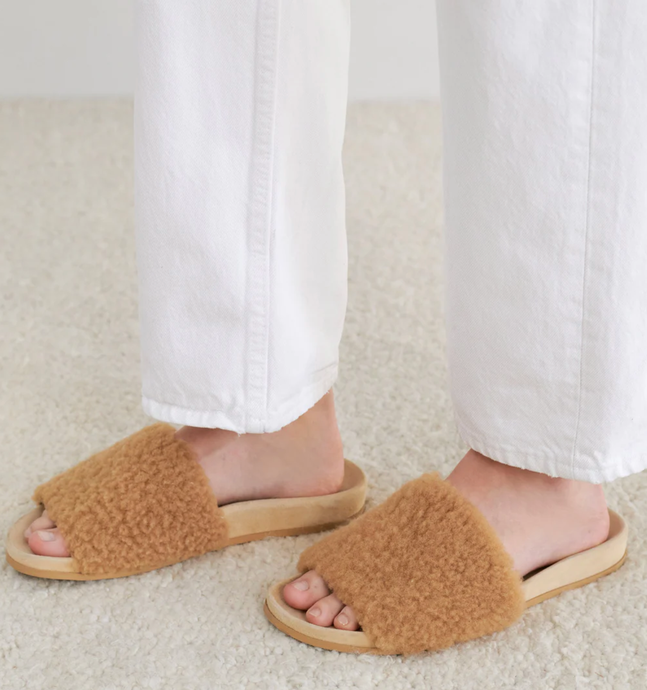 Jenni Kayne Suede Shearling Slides size 37