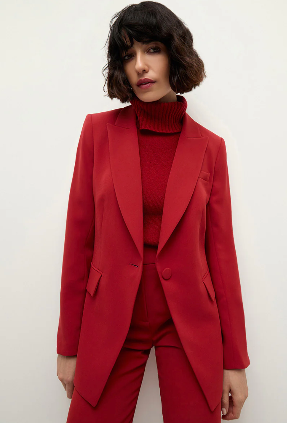 Veronica Beard Long and Lean Dickey Jacket Crimson size 4