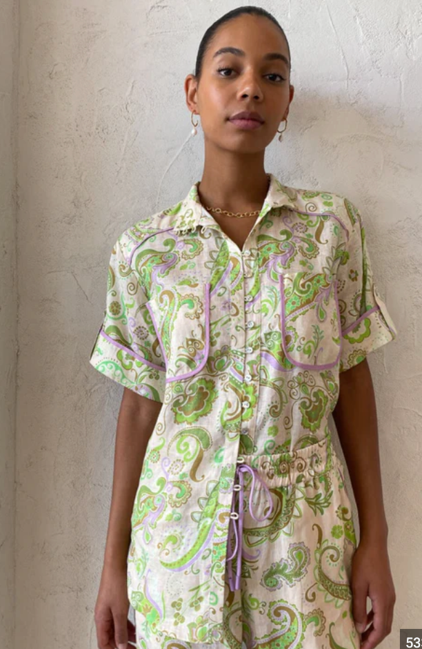 Alemais Marta Shirt in Mint size US 4